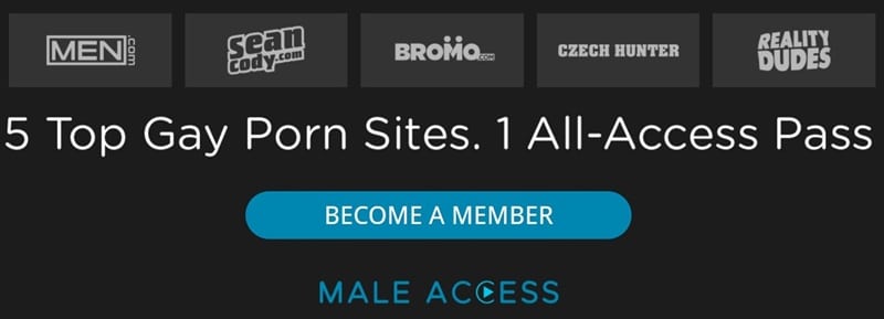 5 hot Gay Porn Sites in 1 all access network membership vert 16 - Ripped ebony muscle stud Braxton Cruz’s big black dick barebacking young dude Enzo Muller at Men